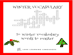 It is situated between indiana and pennsylvania. Esl Ell Winter Vocabulary Crossword Puzzle Teaching Resources