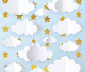 Amazon.com: Hotop 18 Pcs 3D Cloud Party Decorations Hanging ...