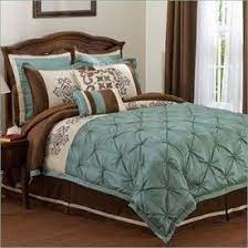 Sea Foam Blue And Brown Bedroom Brown Bedroom Bedroom Decor Comforter Sets