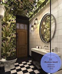 A graphic wallpaper can transform a bathroom in an instant. Modern Wallpapers For Small Bathrooms 31 Sample Photos Bathroom Wallpaper Bathroom Interior Bathroom Interior Design