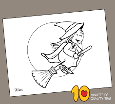 Free, printable father's day coloring pages that the kids will love to color and dad would love to be given. Flying Witch Coloring Page 10 Minutes Of Quality Time