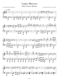 Luigi S Mansion Main Theme Medley Sheet Music For Piano Solo Musescore Com
