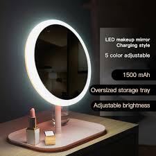 Mirror Makeup Mirror With Led Lights Female Portable Led Mirror Live Fill Led Mirror Charging Table Makeup Light Small Mirrors Makeup Mirrors Aliexpress