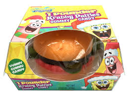 Spongebob Squarepants 1 Pounder Giant Krabby Patty Gummy Candy Walmart Com Gummy Candy Gummies Favorite Snack