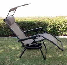 37.40 h x 26.00 w x 5.90 d. Outdoor Folding Recliner Zero Gravity Lounge Chair W Shade Canopy Cup Holder Econosuperstore
