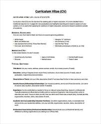 Cv Template Higher Education Resume Format Education Resume Cv Template Higher Education