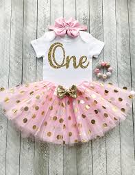 One Year Birthday Dress For 1 Year Old Boy Pink And Gold First Birthday Outfit Pink And Gold Tutu One Etsy Gold First Birthday Outfit Baby Girl 1st Birthday Birthday Girl Outfit