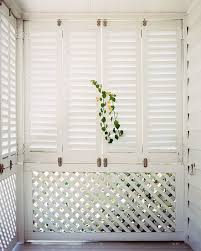 Tropical Photos White Shutters House With Porch Porch Privacy