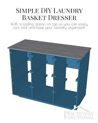 Place a clothing piece face down and centered. Simple Diy Laundry Basket Dresser Practically Functional