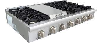 It will hang over a bluestar 36 rnb range with four burners and 12 inch griddle, with max output rated at 113,000 btus. 6 Benefits Of Pro Style Range Tops Thor Kitchen