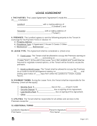 Free Printable 1 Year Lease Agreement
