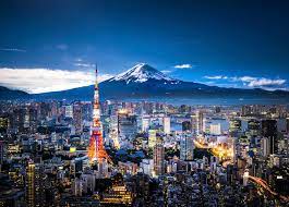 Mt Fuji And Tokyo Skyline Popular Wall Mural Photowall