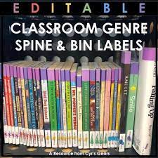 350 x 350 jpeg 48 кб. Classroom Library Genre Spine Bin Labels By Cyr S Gears Tpt
