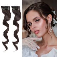 HAIR WALA™ 02 PCS Side Air Bangs, Clip in Bangs Front Side Bangs Set Long  Temples, Bangs Hair Clip