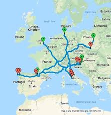 Connection From East Europe To Santiago And Finisterre And From West Europe To East For Jerusalem And European Sanctuaries All The Maps For Country A Reisen