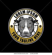 Pitbull Head With Wrench Dog Biker For Motorcycle Club Vector Logo Template Buy This Vector On Shutterstock Find O Pitbull Drawing Pitbulls Bulldog Mascot