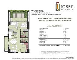 Torre De Manila 3 Bedroom Unit With Private Garden Approx Gross Floor Area 91 Sqm Private Garden Manila Pool Lounge