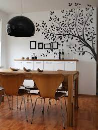 The room isn't overly large, so all that red made the room feel even smaller. Dining Room Painted Wall Design Wall Decal Diningroom Walldesign Walldecal Dining Room Decor Room Wall Decor Dining Room Colour Schemes