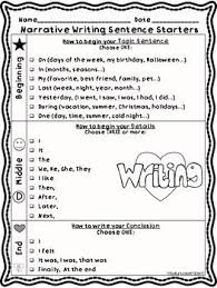 Personal Narrative Writing Sentence Starters Google Digital Any Topic Christmas Personal Narrative Writing Narrative Writing Writing Transition Words