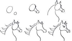 This will help you to outline the horse's body. Draw Cartoon Horses Step By Step Cartoon Drawings Drawings Cartoon Style Drawing