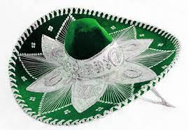 Green And White Mariachi Sombrero Sombrero Mariachi Sombrero Mexican Party Supplies