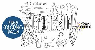Make a fun coloring book out of family photos wi. Free Printable Slytherin Pages From Hogwarts Stevie Doodles Free Printable Coloring Pages