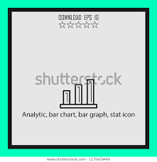 analytic bar chart stat icon line stock vector royalty free