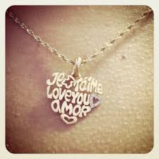 Heart Tous Je T Aime Loveyou Amor 3 Jewelry Silver Necklace Silver