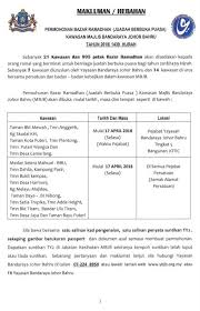 Memuat turun bil cukai taksiran. Permohonan Lesen Sementara Bazar Ramadan Bagi Kawasan Mbjb Mula Dibuka 17 April 2018 Portal Rasmi Majlis Bandaraya Johor Bahru Mbjb