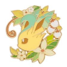イーブイとその進化形のポケモンたちのカラフルでかわいいグッズ イーブイコレクション colorful が登場 リーフィアの横顔に その進化の可能性をイメージした装飾が施された エンブレムピンズだよ カラフルなイーブイたちのグッズを身につけて 街へ出掛けよう