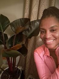 Here I am with a plant I gifted myself for Valentine's Day. 💞