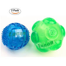 Eunon Dog Ball 3 5 Inch Durable Rubber Dog Toy Indestructible Balls Training Playing Pet Balls Pack Of Two Green And Blue More I Dog Ball Pet Ball Dog Toys