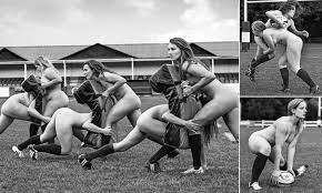 Naked female rugby players