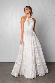 Adventurous Brides Will Love The New Icon Collection By Grace Loves Lace Junebug Weddings High Neck Wedding Dress Halter Wedding Dress Wedding Dresses Lace
