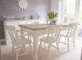 Shop pine dining room tables and other pine tables from the world's best dealers at 1stdibs. Shabby Chic Solid Pine Farmhouse Table And 6 Chairs Painted In Annie Sloan Shabby Chic Dining Tables Shabby Chic Dining Shabby Chic Kitchen