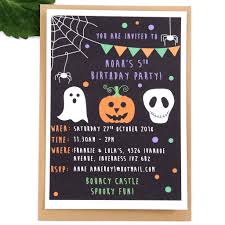 50 black halloween pumpkin invitations, kids or adults birthday halloween party invites, monster trunk or treat or trick or treat party invitation, costume party invite 1 count (pack of 50) 4.8 out of 5 stars 83 Halloween Children S Party Invitations By Superfumi Notonthehighstreet Com