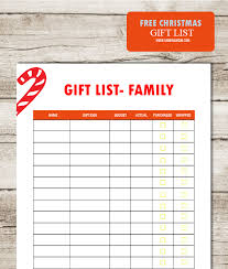 There are also great gifts to fit a budget under $50, under $25 and even. Use This Free Printable Christmas Gift List