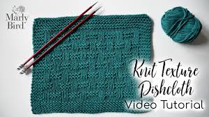 This is a fun and easy project for those of you who are just starting your knitting adventure because it only requires the basic knit stitch. Michael S Textured Knit Dishcloth Class Marly Bird Easy Knitting Patterns Knit Dishcloth Easy Knitting