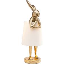These are similar to open cylinders, though can sometimes be tapered with a smaller opening at the top than at the bottom. Table Lamp Animal Rabbit Gold White 68cm Kare Design