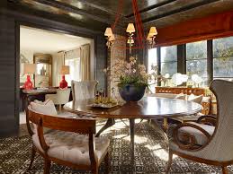 cool setee in dining room contemporary
