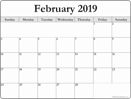February 2019 Calendar Monthly Calendar Printables 2019 Calendar Monthly Calendar Printable