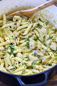 Creamy Chicken Pesto Pasta Recipe Yummy Healthy Easy
