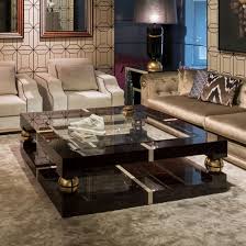 Luxury Ebony And Gold Square Coffee Table Juliettes Interiors Black Living Room Decor Neutral Furniture Black Living Room