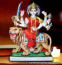 Apart from above details, this shining idol is made in white marble with long lasting finish. Marble Durga Mata Statue Shera Vali Statue Wholesale Exporter From Jaipur India