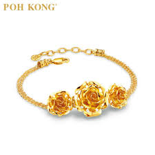 You can also get 916 gold price per gram, 999 gold price per gram, 916 poh kong gold price today. Poh Kong Happy Love 916 22k Yellow Gold Xi Yuan Roses Bracelet Shopee Malaysia