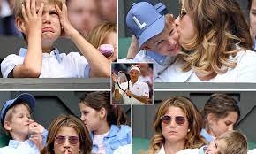 The 'twin thing' delighted the tennis community. Roger Federer Is Cheered On By His Wife And Their Adorable Children At Wimbledon Today Daily Mail Online