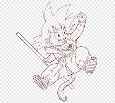 To add more detail, include goku's muscular upper body wrapped in his. Goku Drawing Coloring Book Dragon Ball Goku White Mammal Png Pngegg
