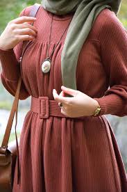 Robali Kiremit Renk Triko Elbise Eminos Butik Muslim Fashion Outfits Muslim Fashion Dress Fashion Hacks Clothes