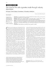 Just recently they switched back to the old blend and so did i. Pdf The Case For Fire Safe Cigarettes Made Through Industry Documents