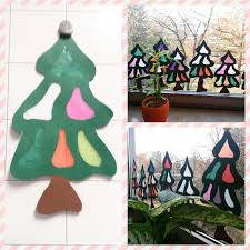Fensterbild Tannenbaume Weihnachtsdruck Fensterdeko Weihnachten Basteln Weihnachtskunst